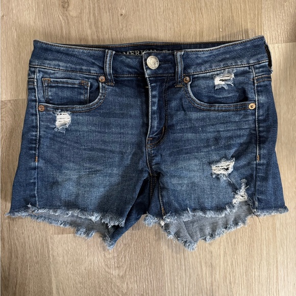 American Eagle Outfitters Pants - American Eagle Outfitters Super Stretch X Distressed Jean Shorts
